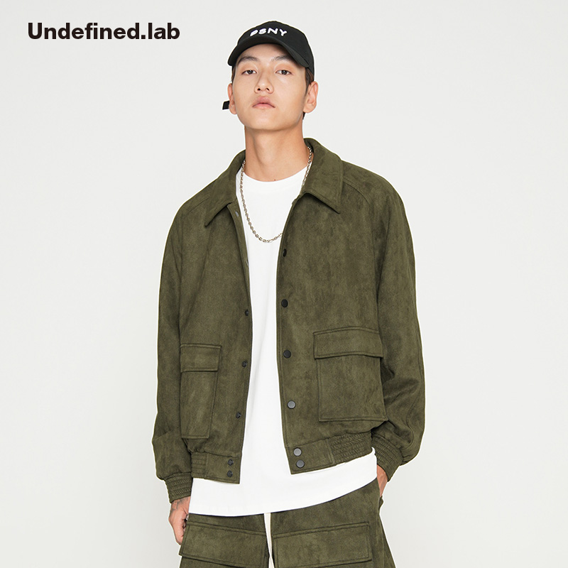 【断码清仓特价款】arnodefrance麂皮绒Over版型潮牌短款夹克外套