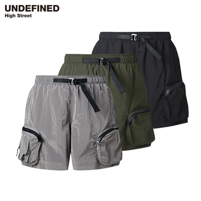 undefined短裤美潮口袋金属面料