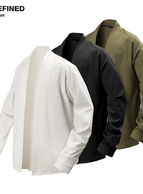 Undefined出品ACRONYM风格超简约纯白短款风衣抗皱机能风潮牌道袍