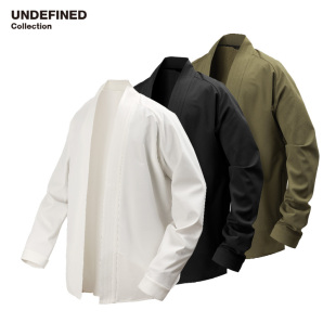 Undefined出品ACRONYM风格 风衣抗皱机能风潮牌道袍 超简约纯白短款