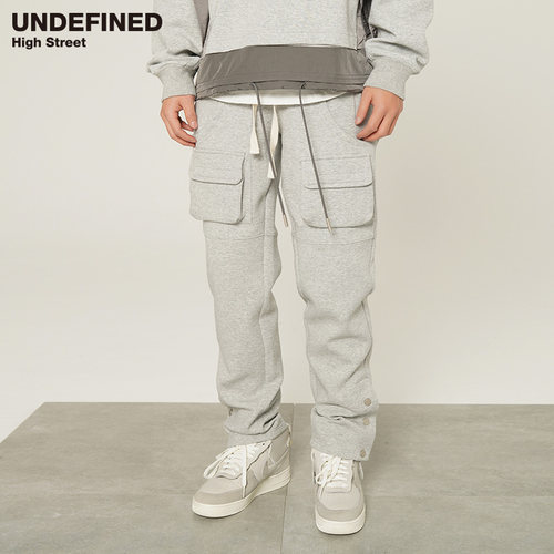 Undefined美式排扣加厚抓绒卫裤