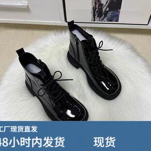 真铍马丁靴女英伦风2026爆款春秋单靴百搭显瘦小个子厚底短靴子女