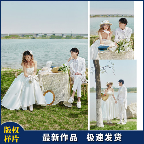 外影法式婚纱照样片2022影楼新样片放大工作室婚纱照客片h612
