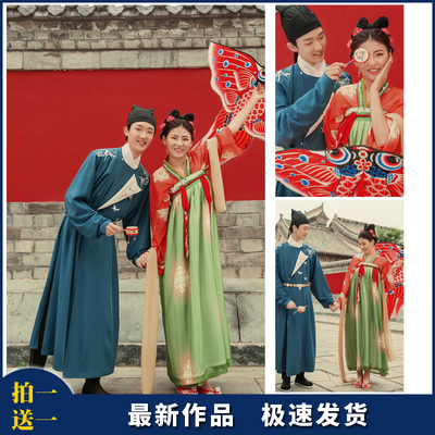全新影楼婚纱照工作室样片客片外景唐装风婚纱照外景主题摄影h592