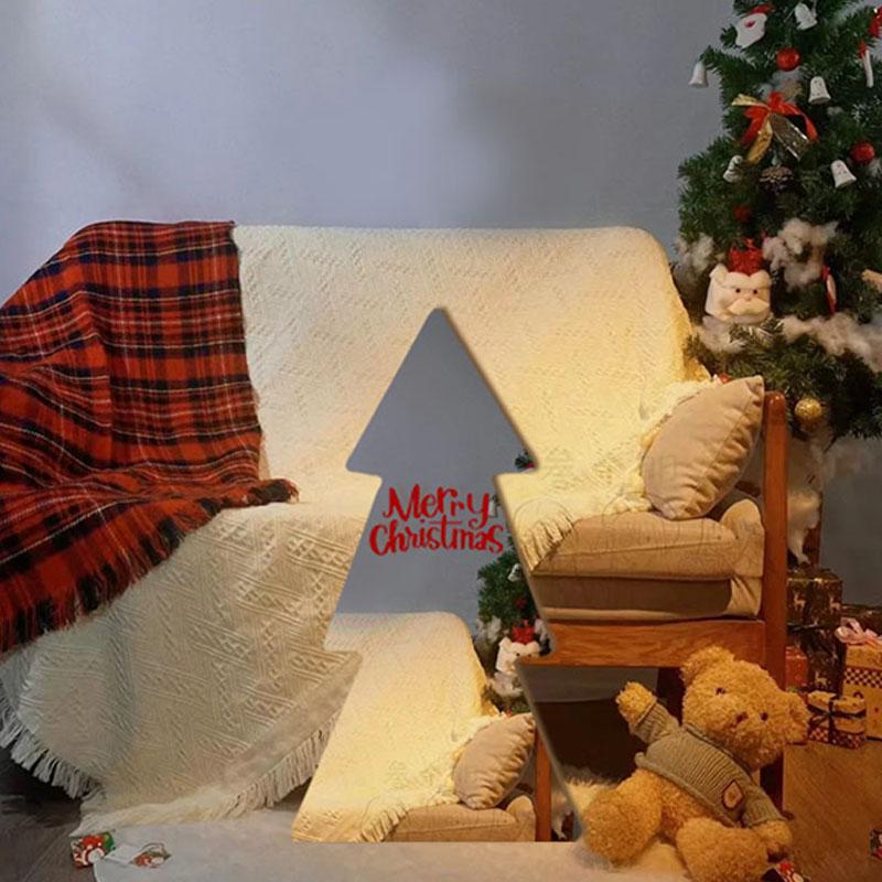 DIY镜面圣诞树可定制贴纸内容