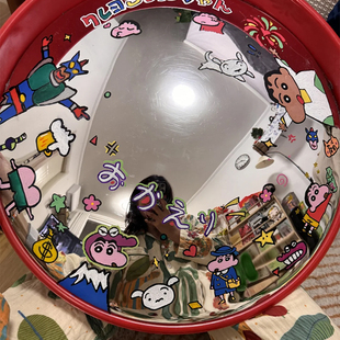 彩绘凹凸镜diy手工装饰摆件搞怪设计感居家拍照小道具出租房改造