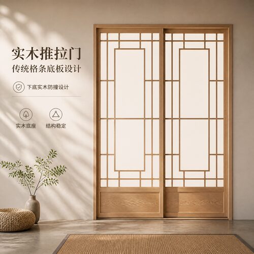 定制实木推拉门全国上门安装