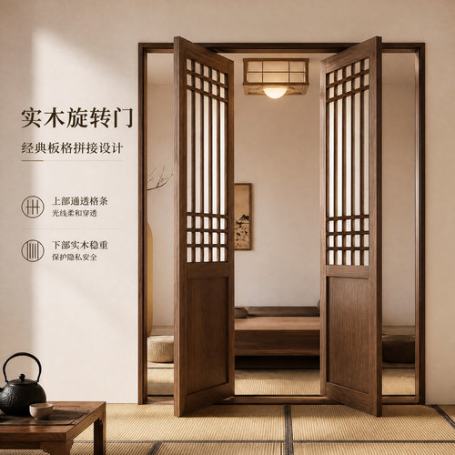 定制实木旋转门全国上门安装