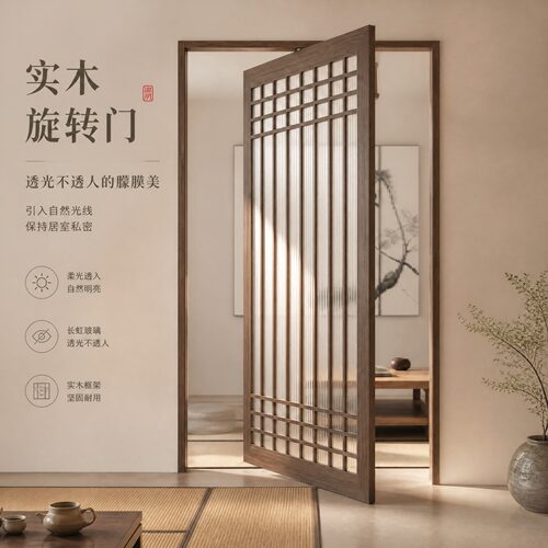 定制实木旋转门全国上门安装