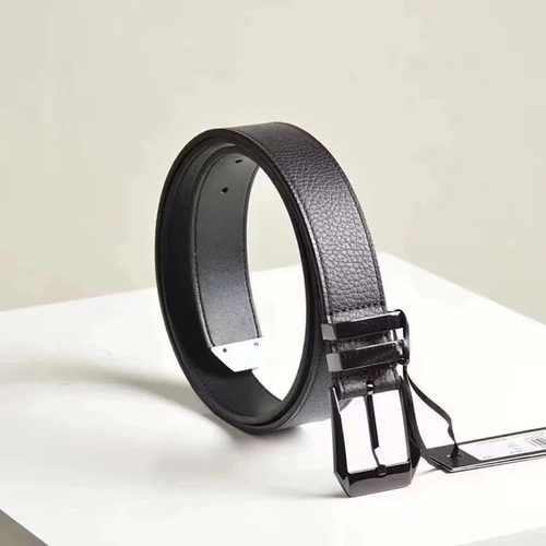 银行积分兑换款 DCU4140三节针扣头层牛皮腰带 皮带