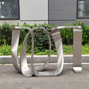 定制玄关桌腿入户玄关台不锈钢古铜做旧真空电镀样板间艺术金属脚