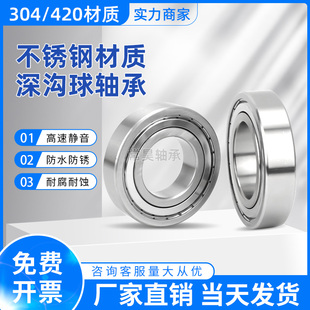 6203 不锈钢304 6202 6201 6204 440耐酸碱耐腐蚀深沟球轴承S6200
