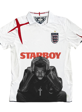 RULEE黑怕 The Weeknd威肯盆栽blokecore球衣vibe短袖嘻哈长袖