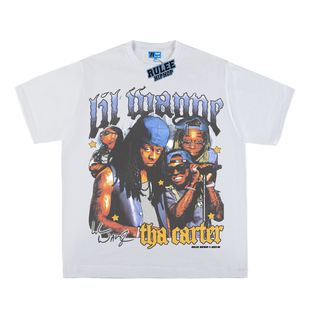 RULEE 李尔韦恩Lil Wayne嘻哈美式街头说唱饶舌短袖宽松T恤小领口