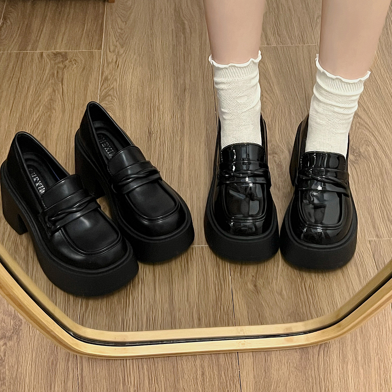 日系jk制服高跟玛丽珍小皮鞋