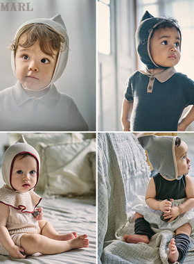 MARLMARL日本制婴儿帽子新生儿宝宝新款针织帽knit bonnet mini
