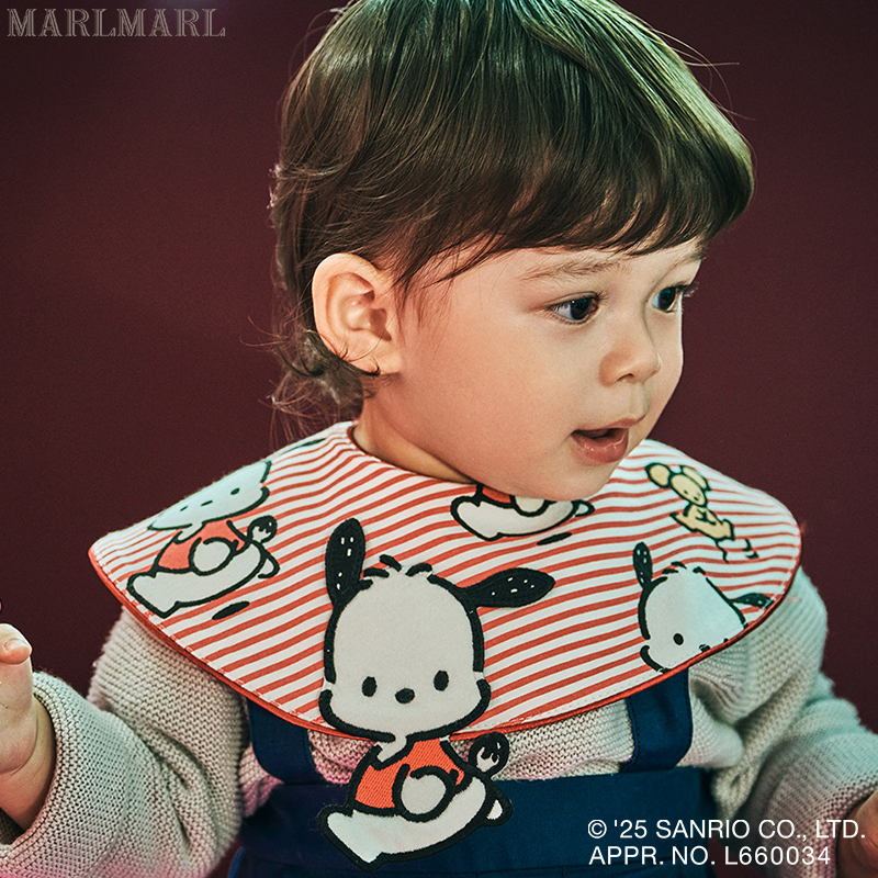 MARLMARL三丽鸥联名POCHACCO限定口水巾围兜婴儿宝宝满月礼物