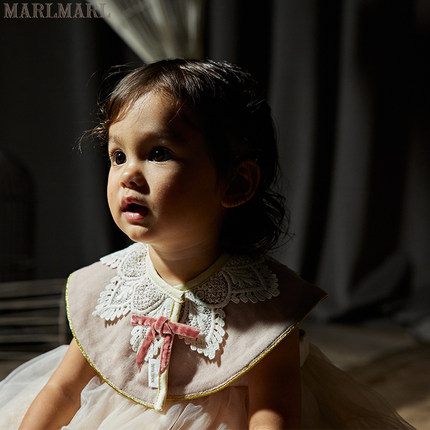 MARLMARL女童生日口水巾婴儿围嘴新生儿生日礼物可定制围兜dolce