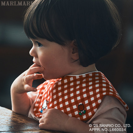 MARLMARL三丽鸥联名HELLO KITTY限定口水巾围兜婴儿宝宝新年礼物