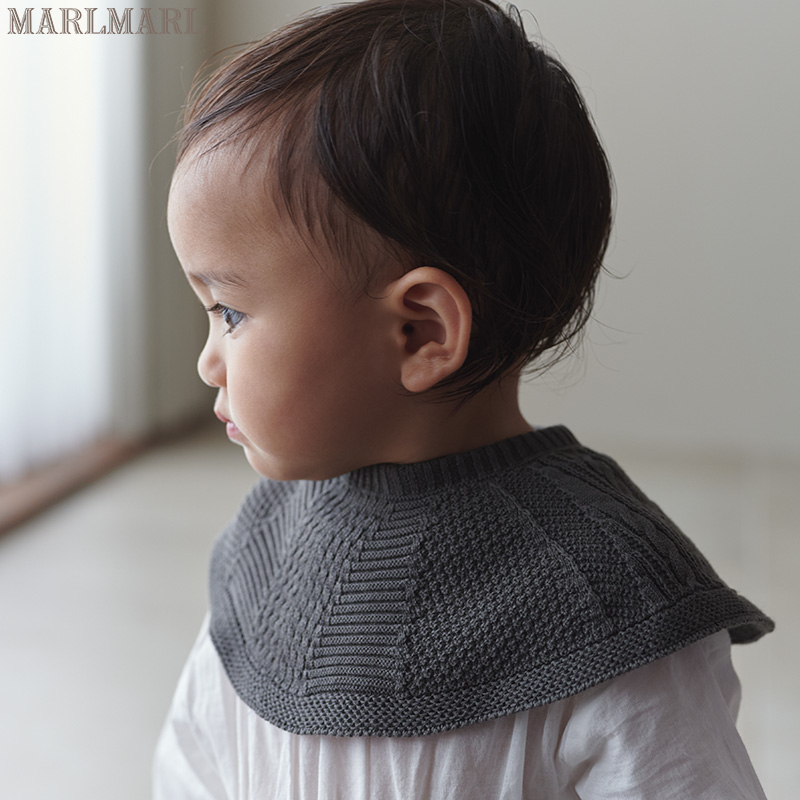 MARLMARL宝宝针织围兜口水巾墨染