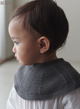 MARLMARL宝宝儿童针织围兜吃饭口水巾日本制新生婴儿礼物amu06