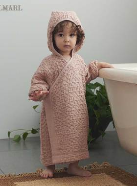 MARLMARL儿童小孩浴袍浴巾女童宝宝四季浴衣吸水斗篷bathrobe02