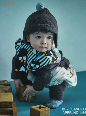 MARLMARL三丽鸥联名BAD BADTZ-MARU限定可定制口水巾围兜生日礼物