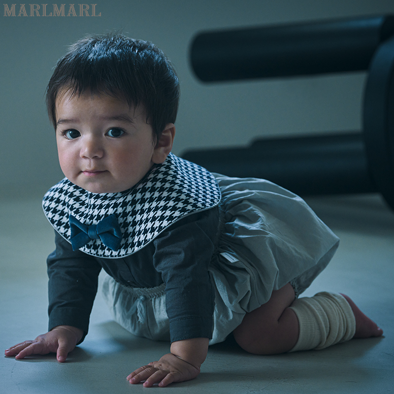 MARLMARL口水巾婴儿围兜宝宝假领新生儿周岁礼物dolce_C千鸟格