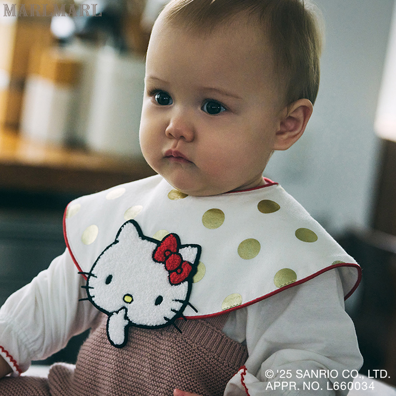MARLMARL三丽鸥联名HELLO KITTY限定口水巾围兜婴儿宝宝满月礼物