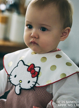 MARLMARL三丽鸥联名HELLO KITTY限定新年口水巾婴儿围兜新年礼物