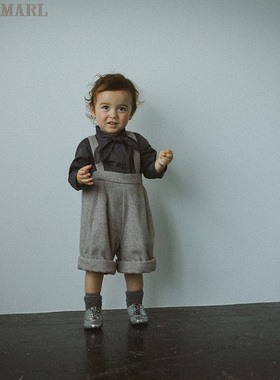 MARLMARL男童秋冬季裤子宝宝儿童背带裤阔腿婴儿休闲裤子shorts04