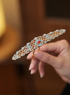 u型发簪古风女童汉服头饰发冠发髻簪子日常百搭秀禾头冠后压发饰