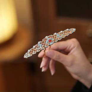 u型发簪古风女童汉服头饰发冠发髻簪子日常百搭秀禾头冠后压发饰