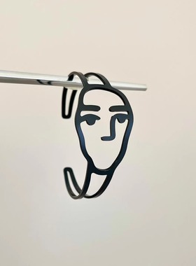 抽象派！镂空搞怪人脸开口手镯女款小众设计时尚独特个性手环配饰