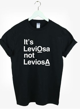 2019夏装It‘s leviosa not leviosa女装黑白两色短袖字母T恤