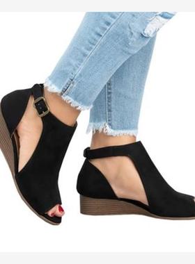 2018 Ladies flat toe sandals wedge women summer shoes女凉鞋