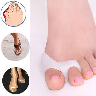 1pair=2pcs silicone gel foot fingers two hole toe separator