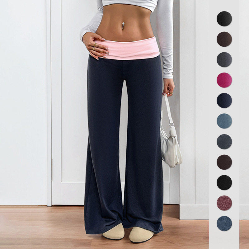 Pants Women's Low Waist Color Matching Leisure Sports