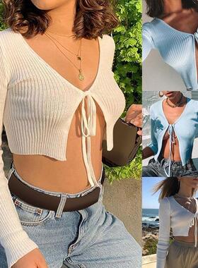 Summer New Women's Top Long Sleeve Cardigan夏女上衣长袖开衫