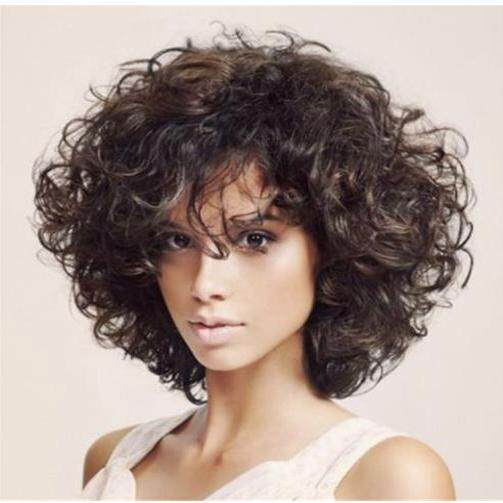 小丑表演 ladies short hair caps hair party curls wigs 假发