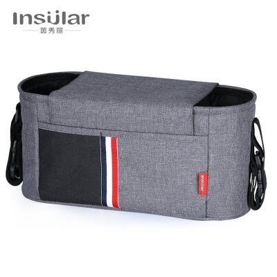 Waterproof cotton and linen baby stroller hanging bag