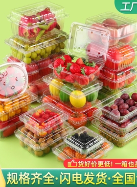 水果包装盒透明塑料草莓盒一斤装500m超市包装盒打包盒塑料包装盒