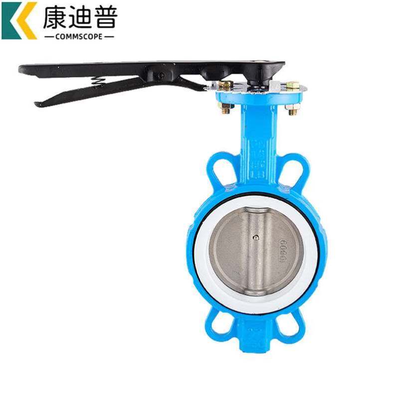 对蝶阀四蝶阀16夹软D71X不锈钢手动氟-密封康迪普蝶阀式-DN40手柄