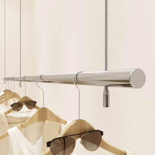 服装店展示架挂衣杆悬挂墙上