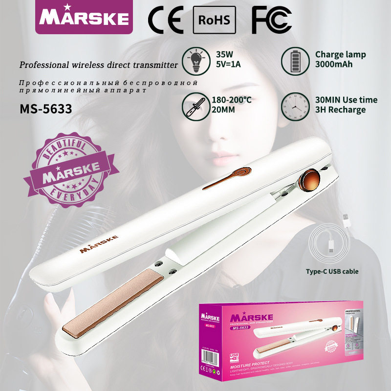 跨境两用电夹板调温小型直发器 usb充电便携刘海卷发烫发拉直