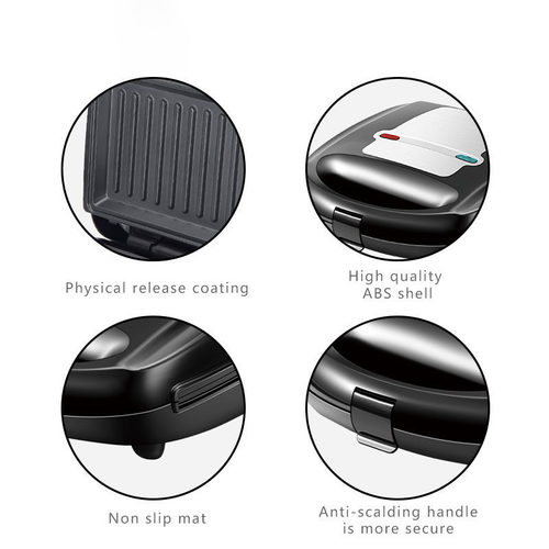 跨境八合一华夫三明治机 甜甜圈玛德琳饼干机早餐机蛋糕机孔8in1