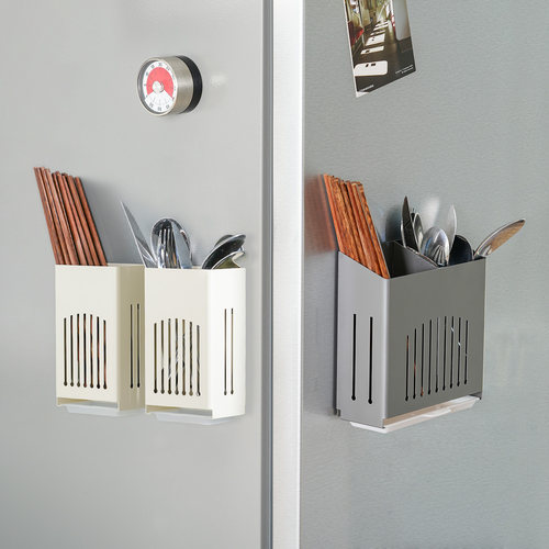 厨房磁吸壁挂筷子筒收纳盒