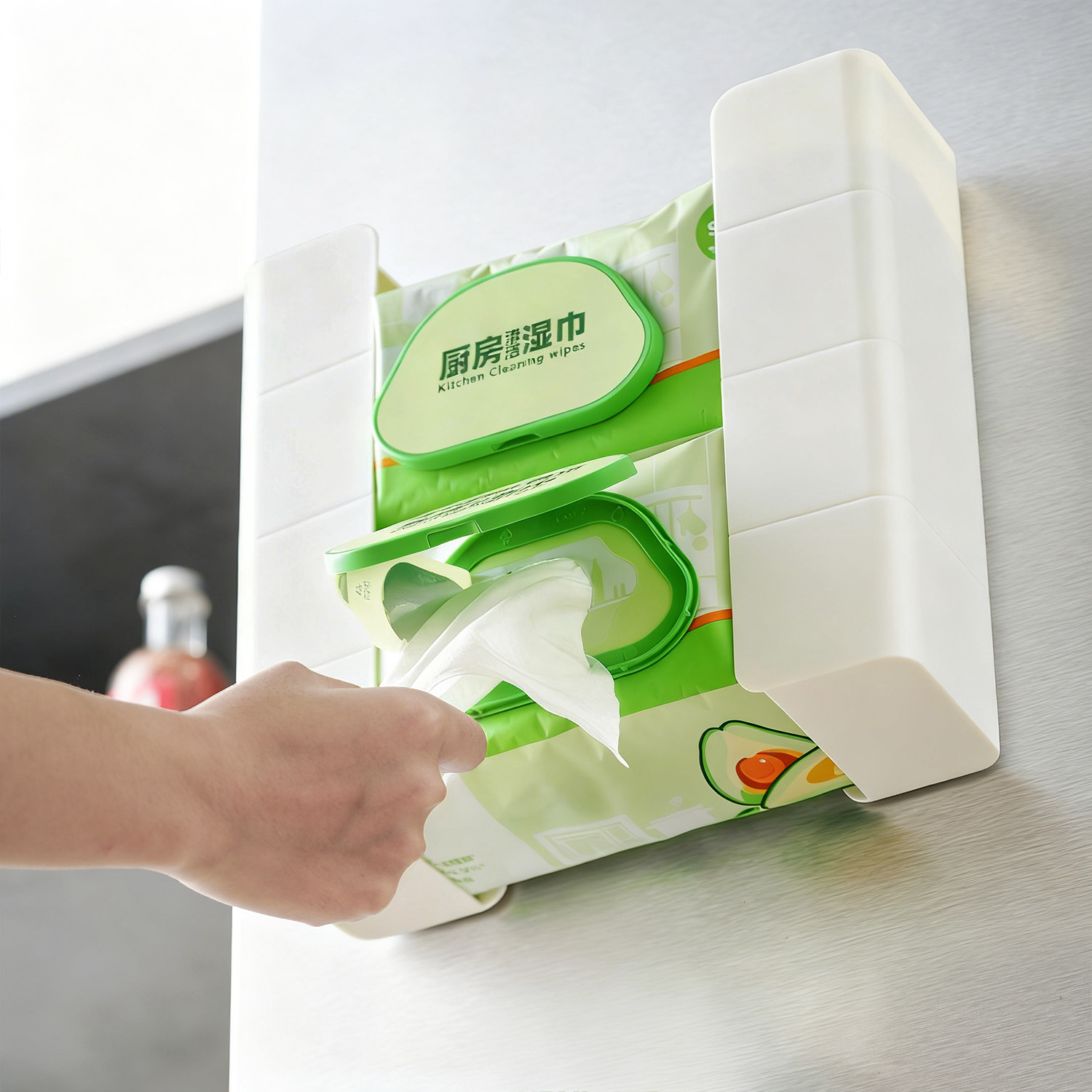 磁吸式厨房纸收纳盒壁挂式