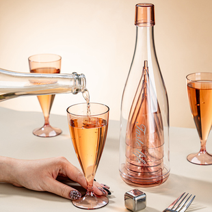 日本户外便携式红酒香槟杯塑料酒杯一次性家用套装露营葡萄酒杯子