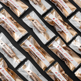 太妃牛轧糖包装袋雪花酥糖纸烘焙海盐咖啡糖小袋子糖果单独机封袋